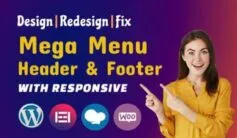 No1 WordPress Menu Header Footer Fix Design