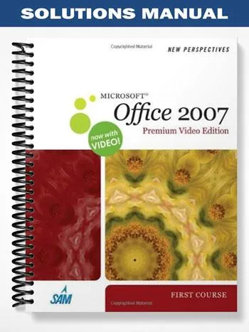 SolutionsManualforNewPerspectivesonMicrosoftOfficeExcel2007IntroductoryPremiumVideoEdition1stEditionbyAdamski SolutionsManualforNewPerspectivesonMicrosoftOfficeExcel2007IntroductoryPremiumVideoEdition1stEditionbyAdamski