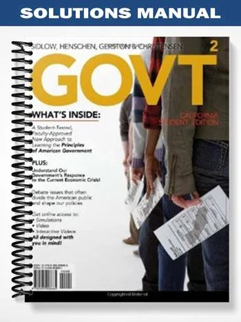 Solutions_Manual_for_GOVT_California_Edition_2nd_Edition_by_Sidlow Solutions_Manual_for_GOVT_California_Edition_2nd_Edition_by_Sidlow