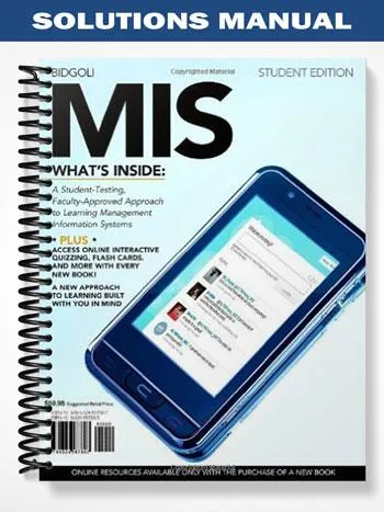 Solutions_Manual_for_MIS_2010_1st_Edition_by_Hossein_Bidgoli Solutions_Manual_for_MIS_2010_1st_Edition_by_Hossein_Bidgoli