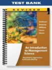 TestBankforAnIntroductiontoManagementScienceQuantitativeApproachestoDecisionMakingRevised13thEditionbyAnderson