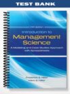 TestBankforIntroductiontoManagementScienceAModelingandCaseStudiesApproachwithSpreadsheets5thEditionbyHillier