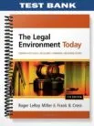 TestBankforTheLegalEnvironmentTodayBusinessInItsEthicalRegulatoryE CommerceandGlobalSetting7thEditionbyMiller