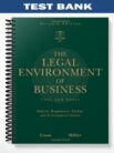 TestBankforTheLegalEnvironmentofBusinessTextandCasesEthicalRegulatoryGlobalandE CommerceIssues7thEditionbyCross