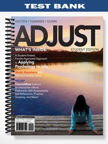 Test Bank for ADJUST 1st Edition by Weiten