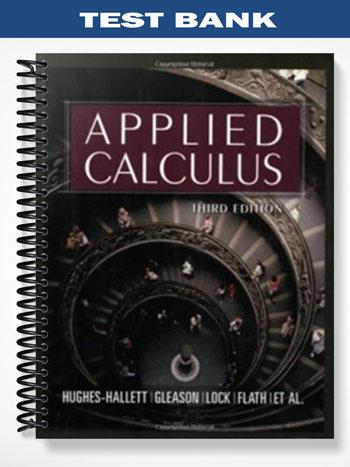 Test Bank for Applied Calculus 3rd Edition by Flath