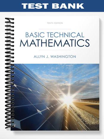 Test Bank for Basic Technical Mathematics 10th Edition by Washington