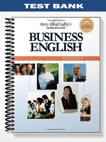 Test Bank for Business English 9th Edition by Guffey