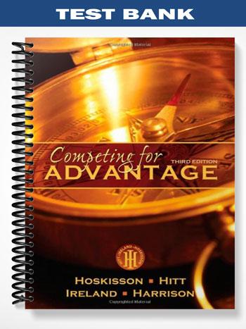 Test Bank for Competing for Advantage 3rd Edition by Hoskisson