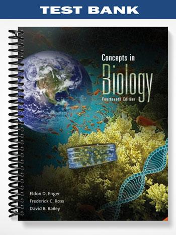 Test Bank for Concepts in Biology 14th Edition by Enger
