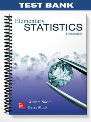 Test Bank for Elementary Statistics 2nd Edition by Navidi