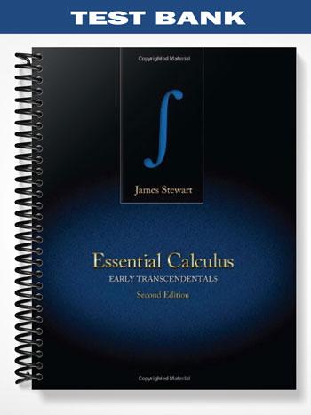 Test Bank for Essential Calculus Early Transcendentals 2nd Edition by James Stewart