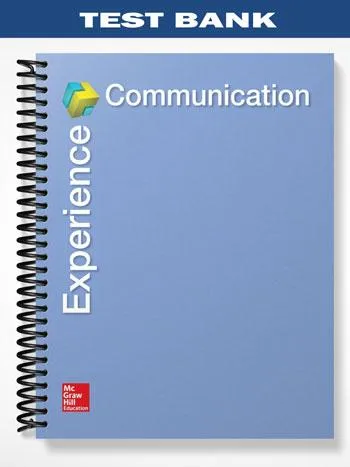 Test_Bank_for_Experience_Communication_1st_Edition_by_Child Test_Bank_for_Experience_Communication_1st_Edition_by_Child
