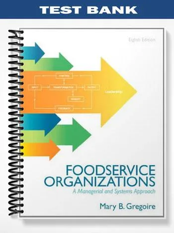 Test_Bank_for_Food_Service_Organizations_A_Managerial_and_Systems_Approach_8th_Edition_by_Gregoire Test_Bank_for_Food_Service_Organizations_A_Managerial_and_Systems_Approach_8th_Edition_by_Gregoire