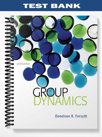 Test Bank for Group Dynamics 6th Edition by Forsyth