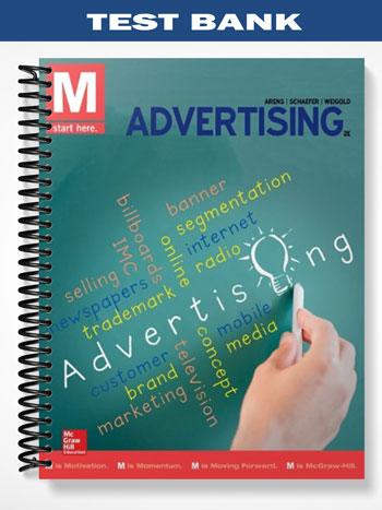Test Bank for M Advertising 2nd Edition by Arens