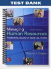 Test Bank for Managing Human Resources Productivity Quality of Work Life Profits 10th Edition by Cascio
