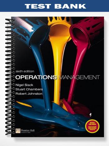 Test Bank for Operations Management 6th Edition by Slack