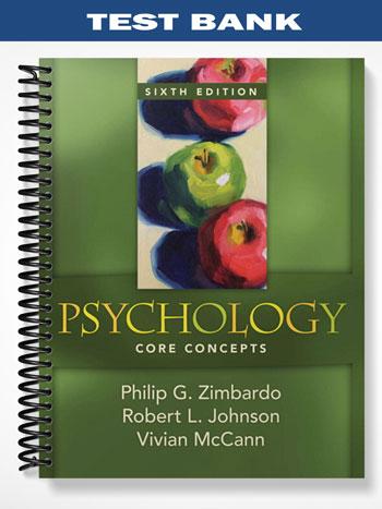 Test Bank for Psychology Core Concepts 6th Edition by Zimbardo