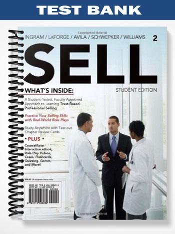 Test Bank for SELL 2nd Edition by Ingram